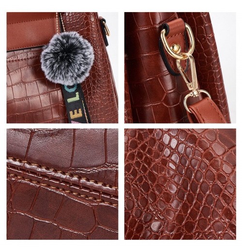 Croc Skin Crossbody Bag