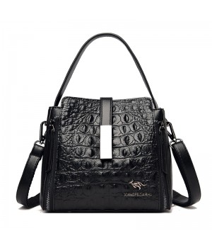 Embossed Leather Crossbody Bag