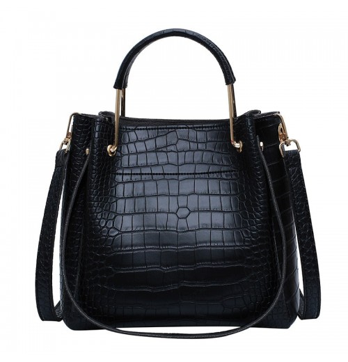 Embossed Leather Handbag