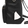 Black Faux Leather Diaper Backpack