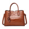 Croc Embossed Leather Tote