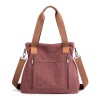 Large Zip Top Canvas Tote Bag