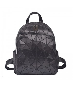 Black Geometric Backpack