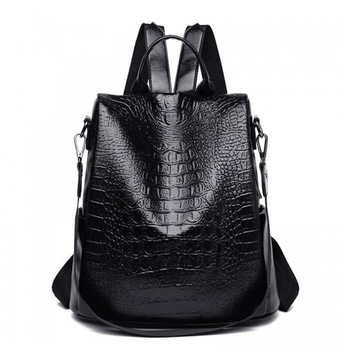 Leather Anti Theft Backpack Women