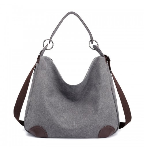 Large Zip Top Canvas Tote Bag