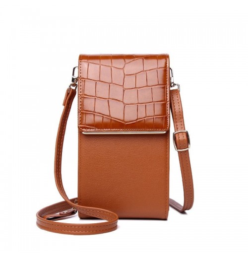 Leather Crossbody Phone Wallet