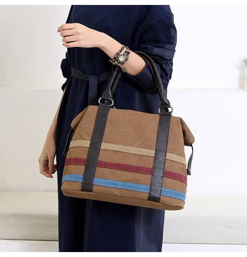 Canvas Zip Top Tote Bag