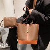 Two Tone Leather Tote Bag