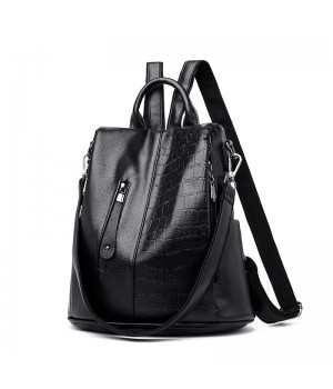 Croc Leather Backpack