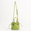 Leather Drawstring Bucket Bag