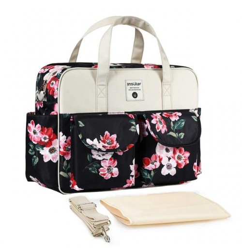 Floral Diaper Bag Tote